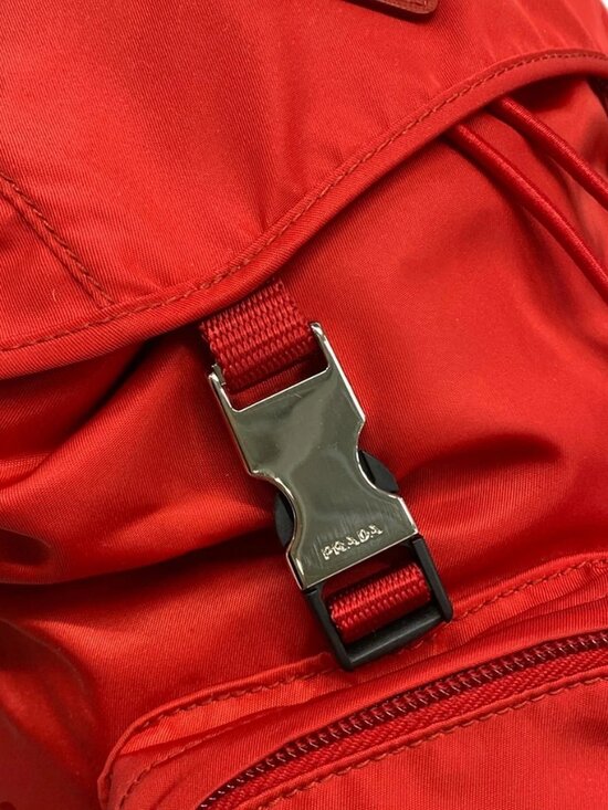 PRADA - BZ0024 Red Nylon Backpack main image 12